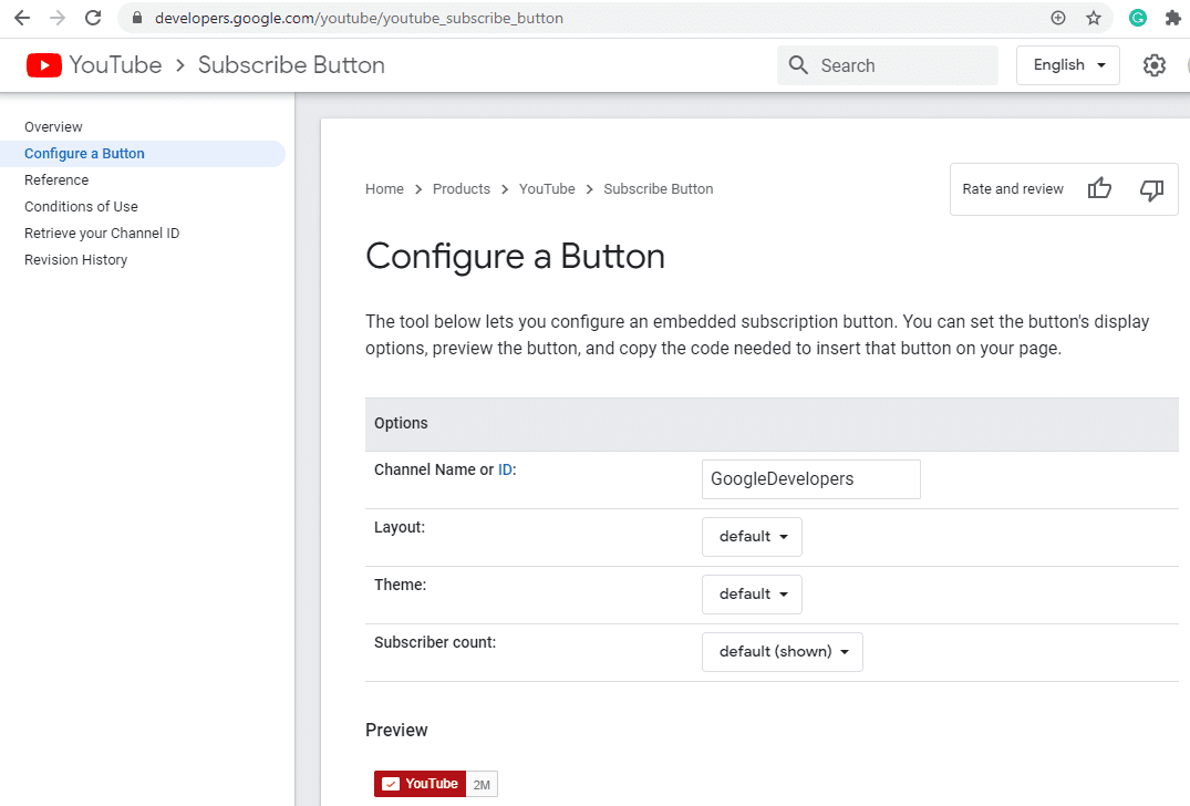 How to Generate a YouTube Subscribe Button with Subscriber Count