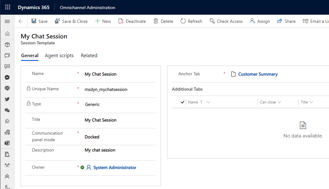 Getting Conversation Id and Session Id Context in Omnichannel Chat