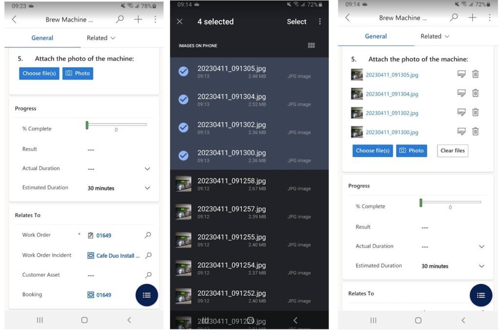 Dynamics 365 Field Service Mobile: New multi-image attachment feature and tips to get the most out of Inspections