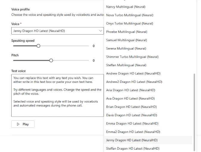 Create empathetic agents with HD voices in Dynamics 365 Contact Center