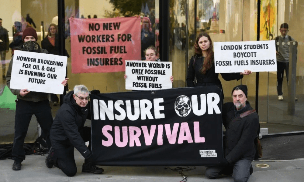 Insurance conference at Howden’s London office met with protests