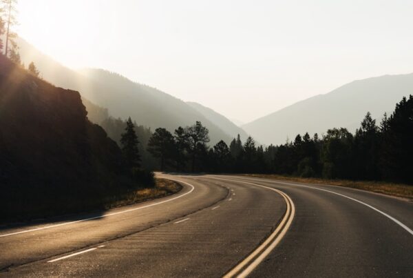 empty curved road