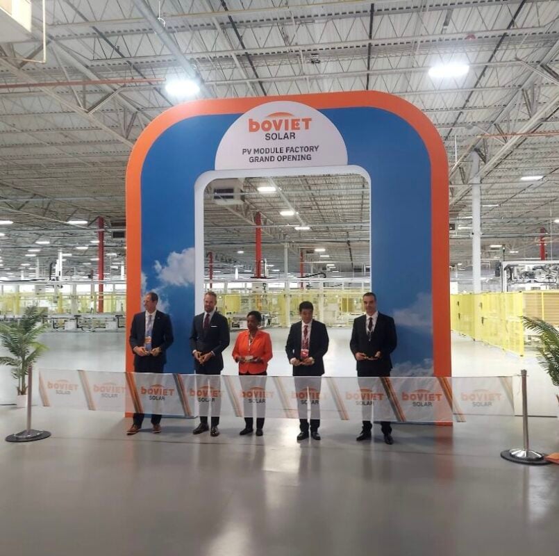 Boviet Solar opens US module assembly plant in North Carolina